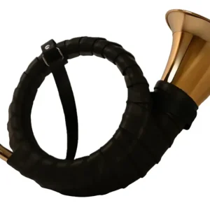 Kühnl&Hoyer Fürst-Plesshorn B Mod. 1344 Echtlederwicklung, Goldlack Goldmessing, Neusilberkranz, weite Mensur, Neusilberstimmzug und Trompetenmundstück, Ledertrageriemen Preisreduziert